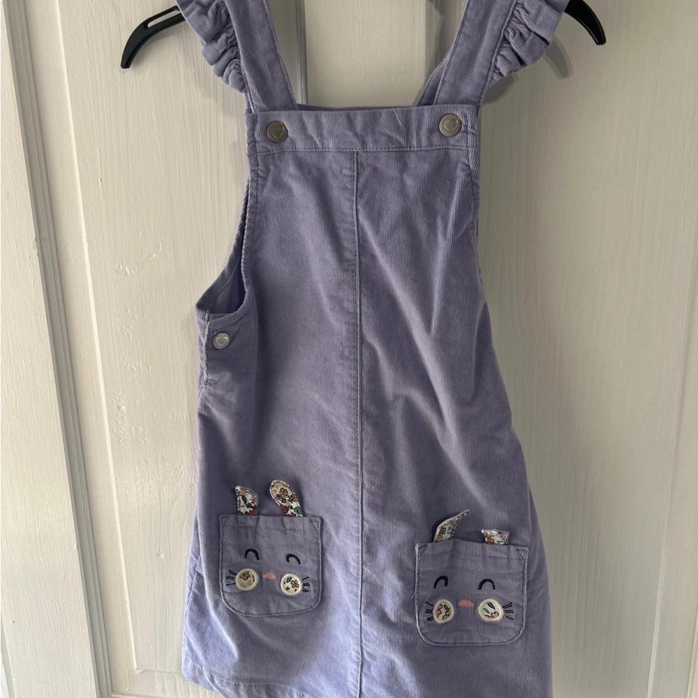 Kids Purple Corduroy Overalls